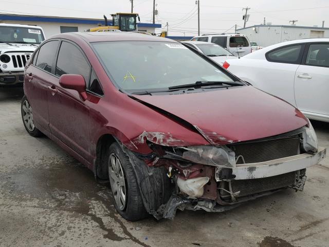 19XFA16849E048261 - 2009 HONDA CIVIC EX მუქწითელი ფოტო 1