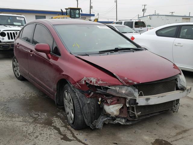 19XFA16849E048261 - 2009 HONDA CIVIC EX MAROON photo 1