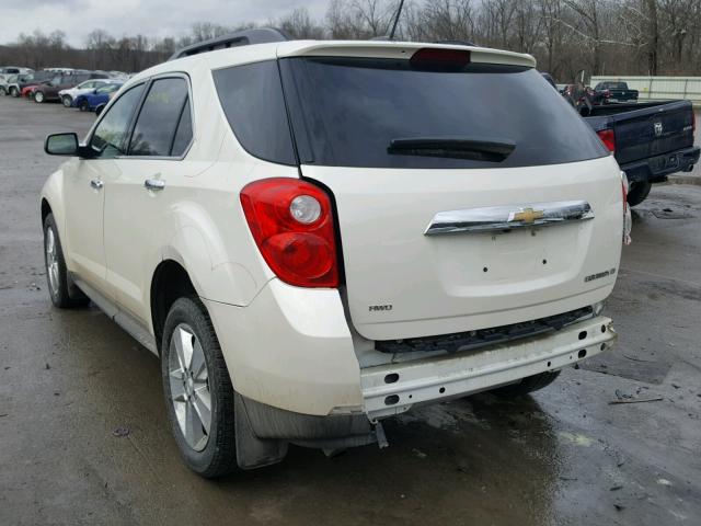 1GNFLFEK1FZ142254 - 2015 CHEVROLET EQUINOX LT WHITE photo 3