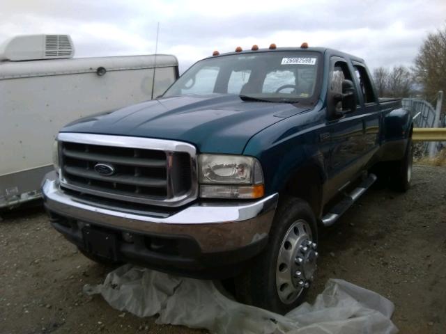 1FTWW33F21EB31428 - 2001 FORD F350 SUPER GREEN photo 2