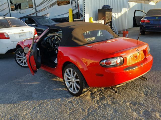 JM1NC25F060110514 - 2006 MAZDA MX-5 MIATA RED photo 3