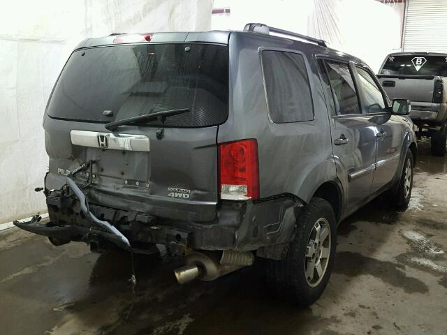 5FNYF4H94BB095484 - 2011 HONDA PILOT TOUR GRAY photo 4