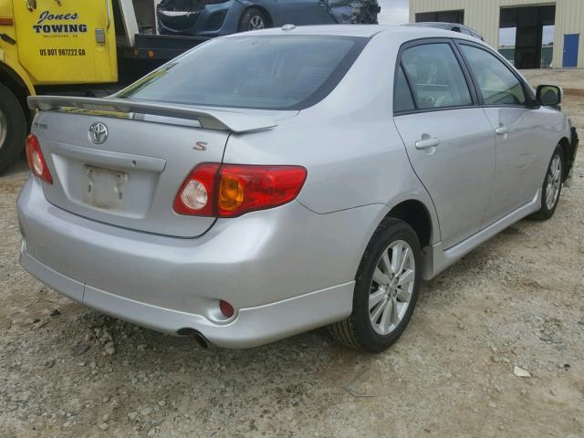 2T1BU40E19C149102 - 2009 TOYOTA COROLLA BA SILVER photo 4