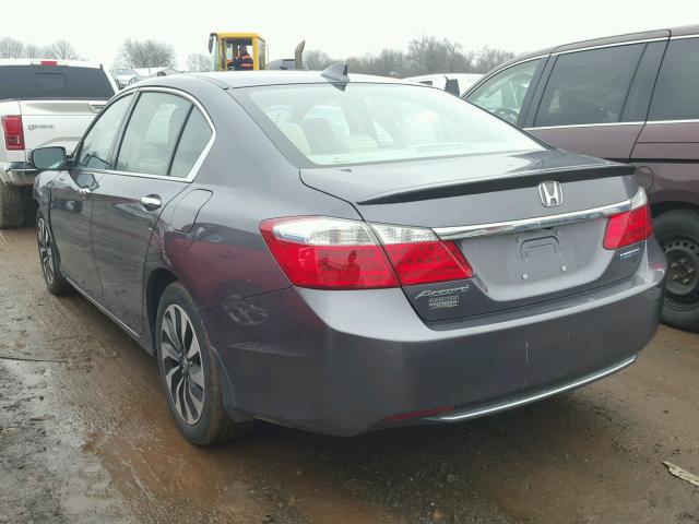 1HGCR6F5XEA010224 - 2014 HONDA ACCORD HYB SILVER photo 3