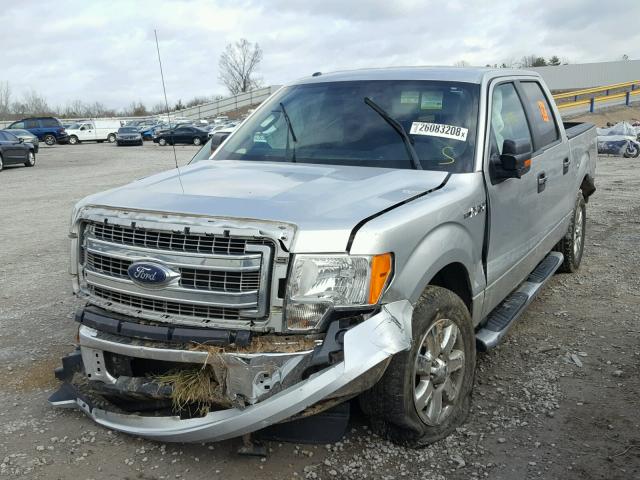 1FTFW1CF0DFD22414 - 2013 FORD F150 SUPER SILVER photo 2