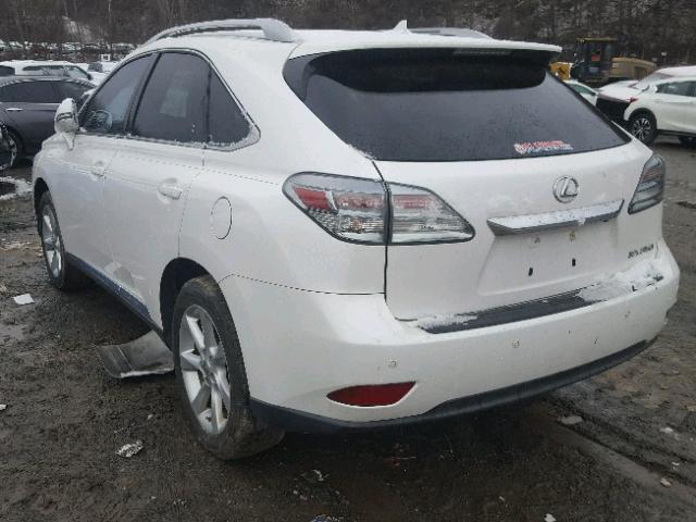 2T2ZK1BA4CC065579 - 2012 LEXUS RX 350 WHITE photo 3