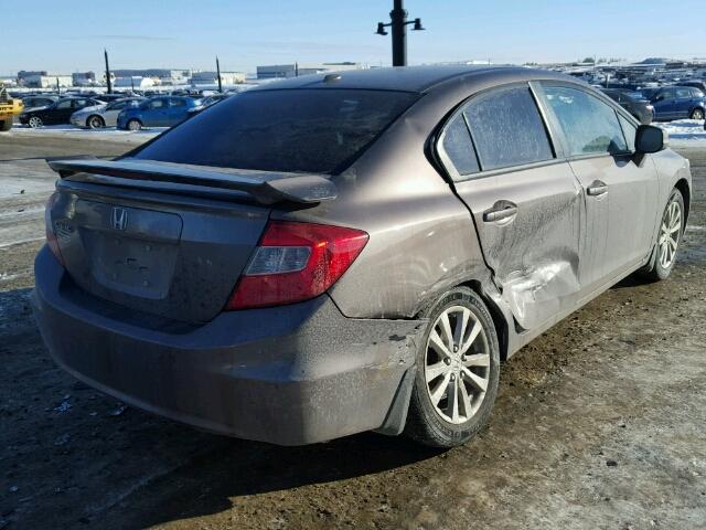 2HGFB2F93CH029404 - 2012 HONDA CIVIC EXL GRAY photo 4