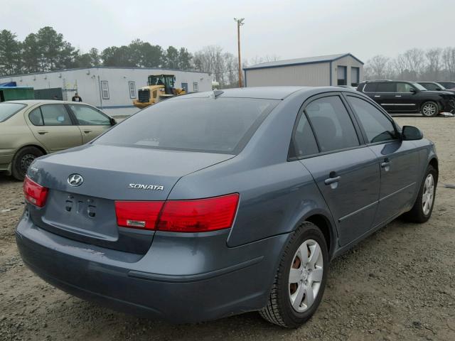 5NPET46C49H520868 - 2009 HYUNDAI SONATA GLS BLUE photo 4