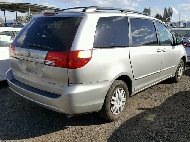 5TDZA23C35S240377 - 2005 TOYOTA SIENNA CE SILVER photo 4