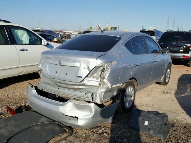 3N1CN7AP9CL869693 - 2012 NISSAN VERSA S SILVER photo 4