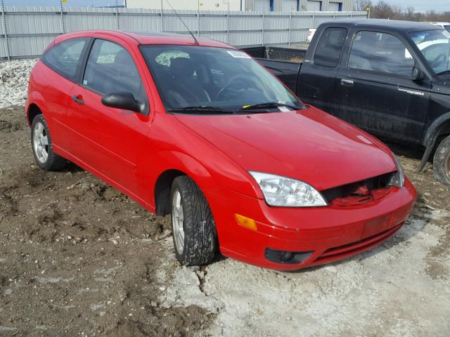 1FAHP31N37W167282 - 2007 FORD FOCUS ZX3 RED photo 1