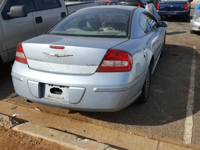 4C3AG52H23E064132 - 2003 CHRYSLER SEBRING LX BLUE photo 4