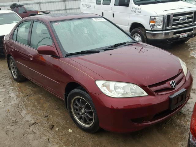 2HGES26704H540919 - 2004 HONDA CIVIC EX წითელი ფოტო 1
