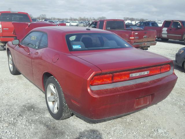 2B3CJ4DV1AH219698 - 2010 DODGE CHALLENGER MAROON photo 3