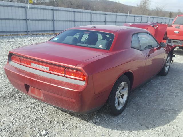 2B3CJ4DV1AH219698 - 2010 DODGE CHALLENGER MAROON photo 4