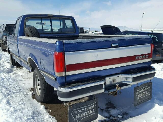 1FTEF14N4LPA95948 - 1990 FORD F150 BLUE photo 3