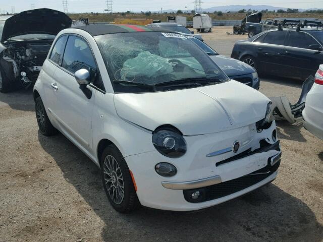 3C3CFFER4DT707007 - 2013 FIAT 500 LOUNGE WHITE photo 1