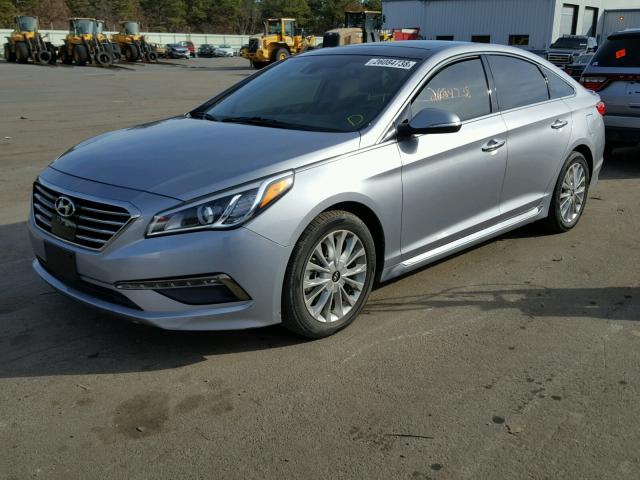 5NPE34AF5FH038259 - 2015 HYUNDAI SONATA SPO GRAY photo 2