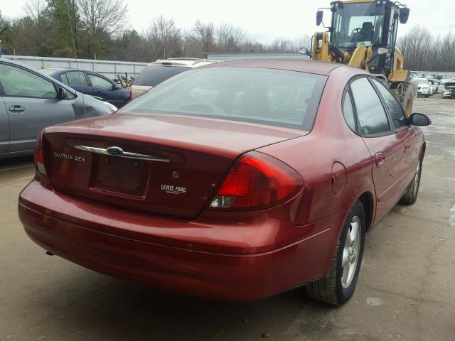 1FAFP55U51A209105 - 2001 FORD TAURUS SES MAROON photo 4