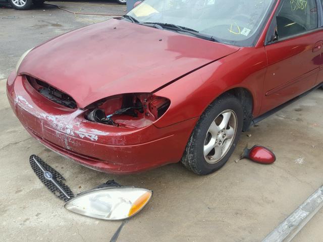 1FAFP55U51A209105 - 2001 FORD TAURUS SES MAROON photo 9