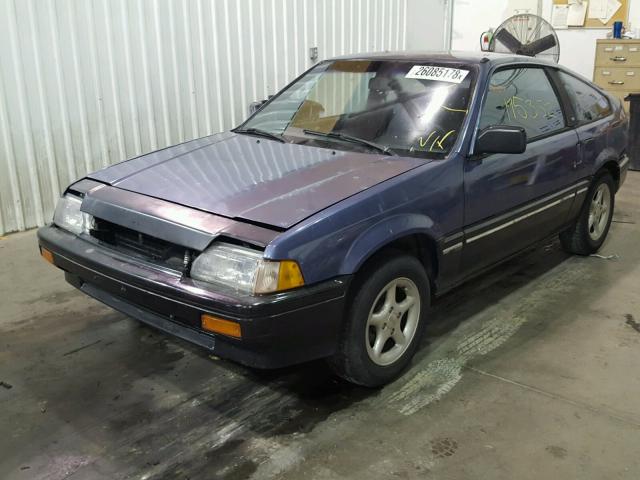 JHMEC1329HS029561 - 1987 HONDA CIVIC 1500 BLUE photo 2