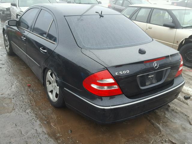 WDBUF70J85A651555 - 2005 MERCEDES-BENZ E 500 BLACK photo 3