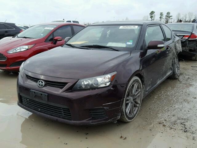 JTKJF5C71B3010331 - 2011 TOYOTA SCION TC PURPLE photo 2