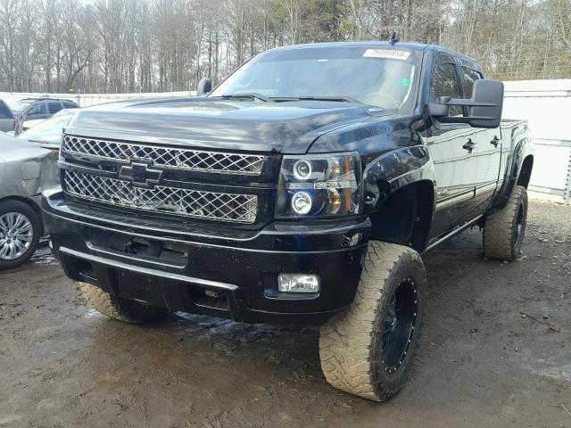 1GC1KYE8XCF168886 - 2012 CHEVROLET SILVERADO BLACK photo 2