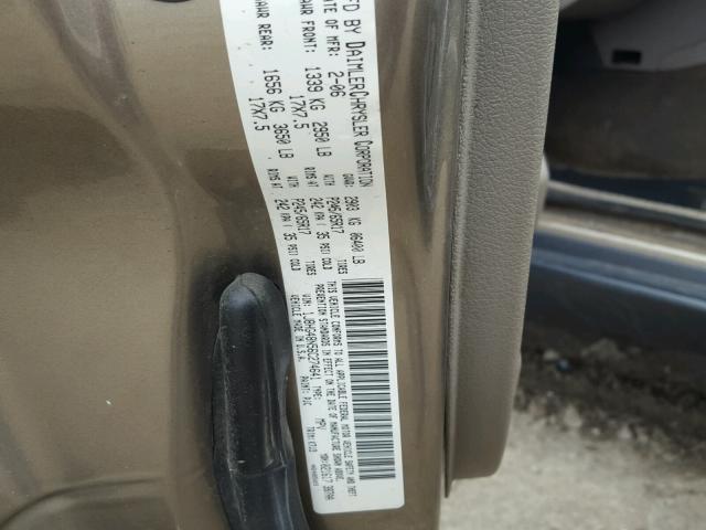 1J8HG48N56C274641 - 2006 JEEP COMMANDER TAN photo 10