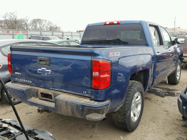 3GCUKRECXGG109932 - 2016 CHEVROLET SILVERADO BLUE photo 4