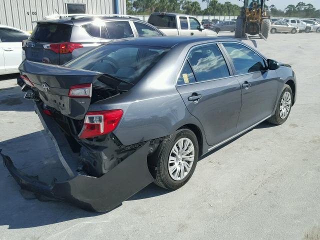 4T1BF1FK9CU009715 - 2012 TOYOTA CAMRY BASE GRAY photo 4