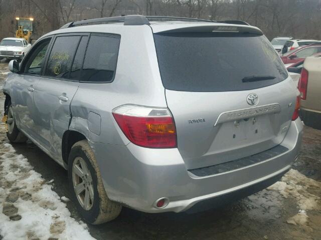 JTEES41A182094674 - 2008 TOYOTA HIGHLANDER GRAY photo 3