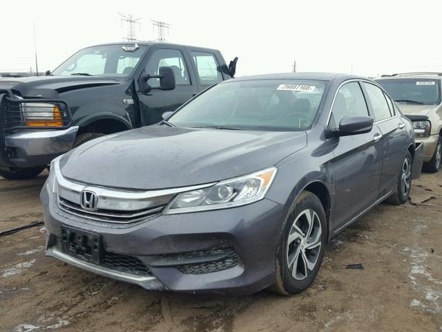 1HGCR2F33HA080305 - 2017 HONDA ACCORD LX GRAY photo 2