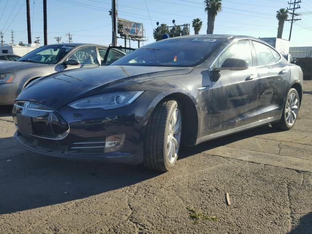 5YJSA1H17EFP65241 - 2014 TESLA MODEL S BLACK photo 2
