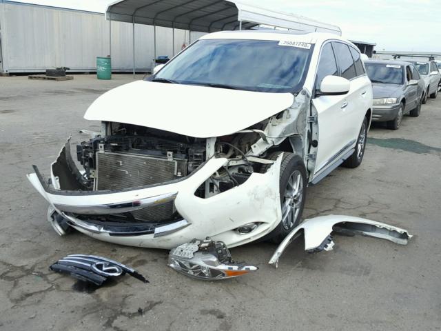 5N1AL0MN6DC326600 - 2013 INFINITI JX35 BASE WHITE photo 2