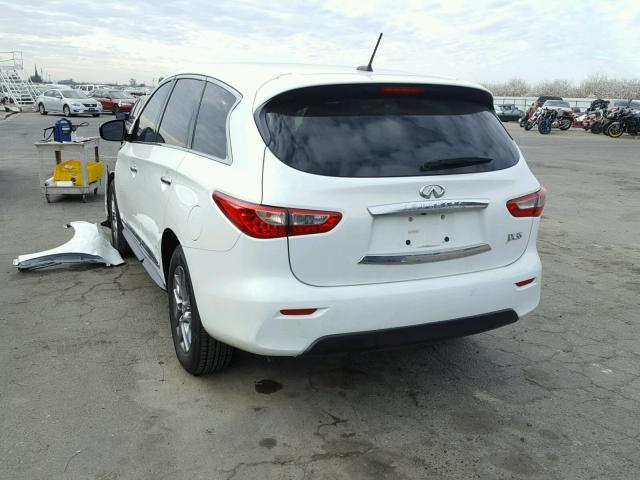 5N1AL0MN6DC326600 - 2013 INFINITI JX35 BASE WHITE photo 3