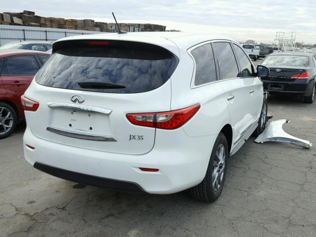 5N1AL0MN6DC326600 - 2013 INFINITI JX35 BASE WHITE photo 4