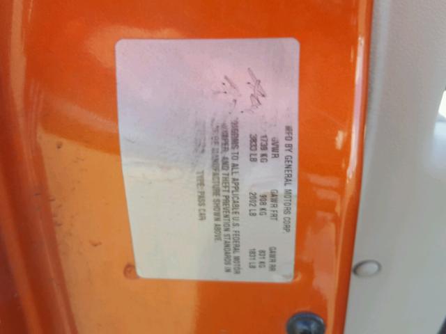 1G1AL55FX77291994 - 2007 CHEVROLET COBALT LT ORANGE photo 10