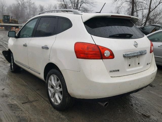 JN8AS5MV0BW291833 - 2011 NISSAN ROGUE S WHITE photo 3