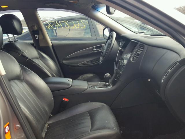 JNKAJ09F98M361609 - 2008 INFINITI EX35 BASE GRAY photo 5