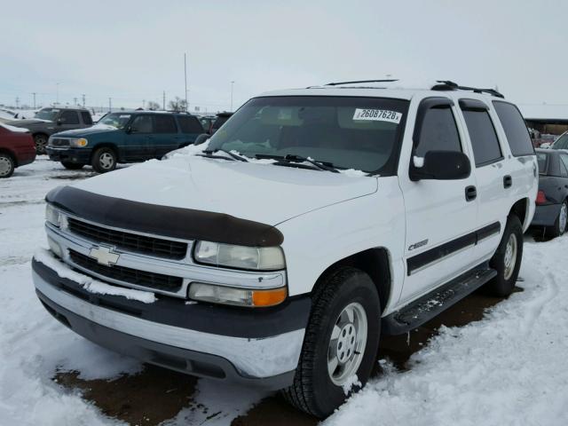 1GNEC13T31R189322 - 2001 CHEVROLET TAHOE C150 WHITE photo 2