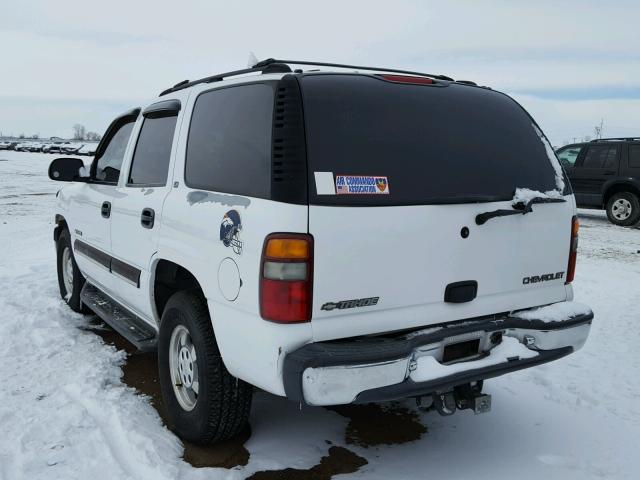 1GNEC13T31R189322 - 2001 CHEVROLET TAHOE C150 WHITE photo 3