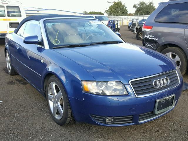 WAUAT48H63K015783 - 2003 AUDI A4 3.0 CAB BLUE photo 1