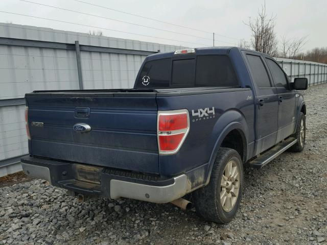 1FTFW1ET4DFA86353 - 2013 FORD F150 SUPER BLUE photo 4