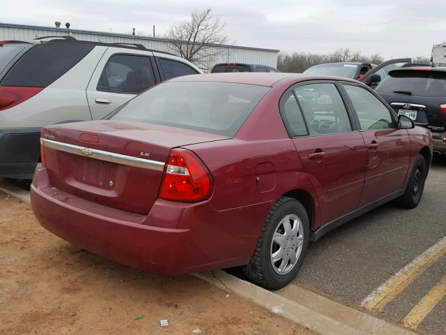 1G1ZS51F46F298035 - 2006 CHEVROLET MALIBU LS 栗色 照片 4