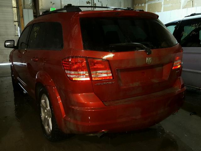 3D4GG57V09T157734 - 2009 DODGE JOURNEY SX MAROON photo 3