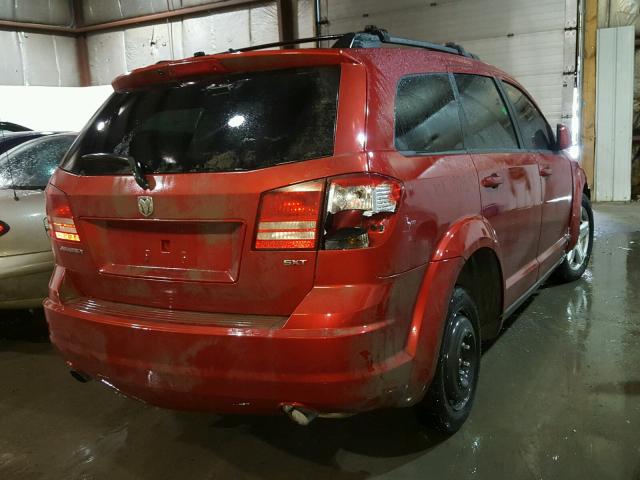 3D4GG57V09T157734 - 2009 DODGE JOURNEY SX MAROON photo 4