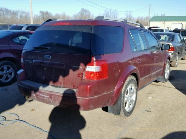 1FMDK06145GA45318 - 2005 FORD FREESTYLE MAROON photo 4