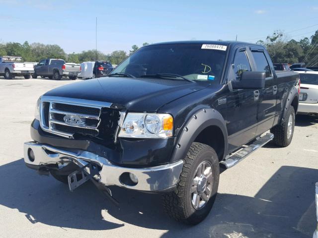 1FTPW14597FB37003 - 2007 FORD F150 SUPER BLACK photo 2