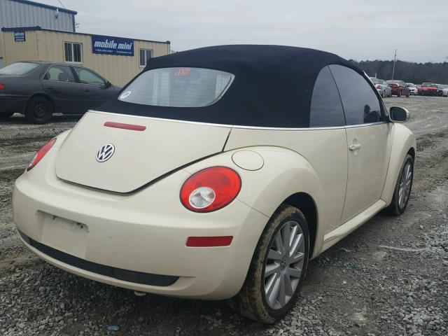 3VWRF31YX8M408698 - 2008 VOLKSWAGEN NEW BEETLE CREAM photo 4